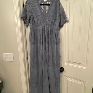 Pink Blush Maternity Lace Maxi Dress